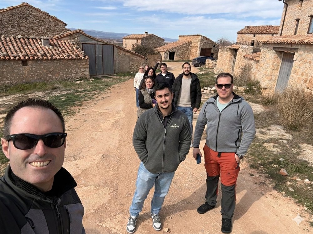 Equipo Sapiens Energía durante una jornada en Mas Blanco